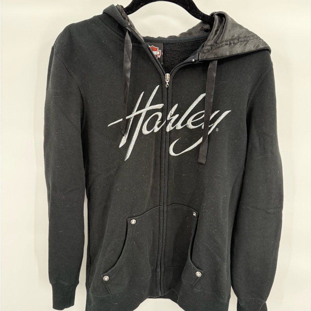 Harley-Davidson Black Zip-Up women’s Sweater